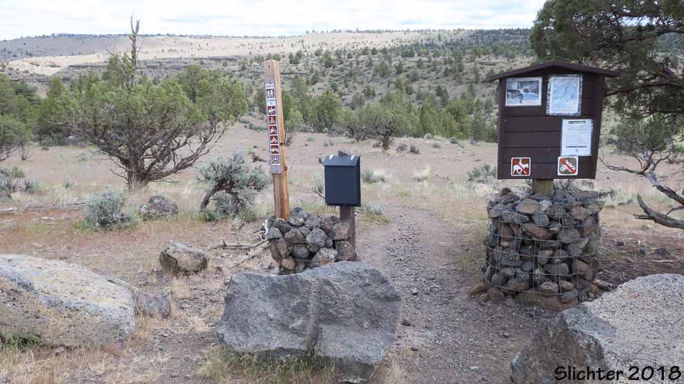 Trailhead for the Alder Springs Trail #855, Crooked River National Grasslands.......May 11, 2018.